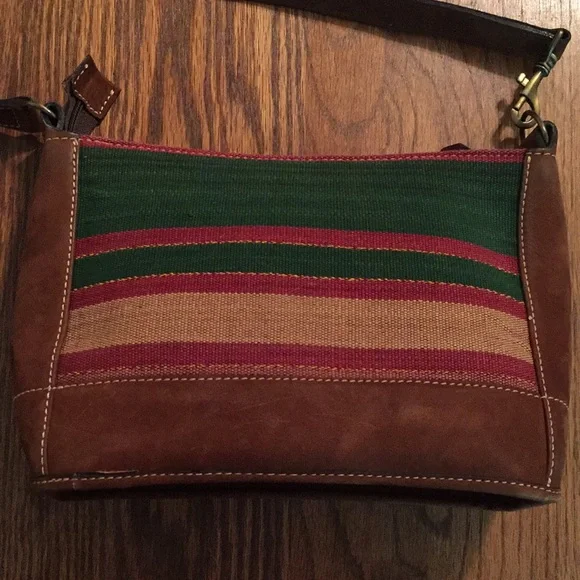 Cedeno Sturdy Leather and Tapestry Crossbody Bag - Picture 3 of 13